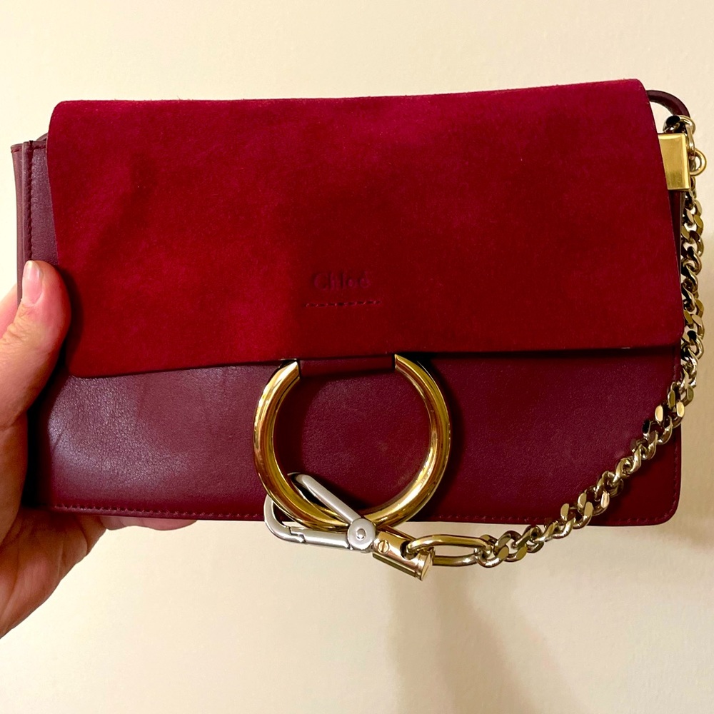 ‼️SOLD‼️ CHLOE - Suede Calfskin Faye Crossbody bag